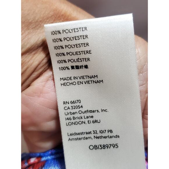 Free People Daisy Jane Mini Dress Botanical Combo Floral Tie Neck Size Small - Picture 13 of 16